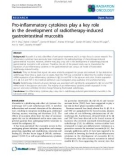 Báo cáo khoa học: SemiPro-inflammatory cytokines play a key role in the development of radiotherapy-induced gastrointestinal mucositis