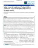 Báo cáo khoa học: Safety margin in irradiation of colorectal liver metastases: assessment of the control dose of micrometastases