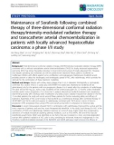 Báo cáo khoa học: SemiMaintenance of Sorafenib following combined therapy of three-dimensional conformal radiation therapy/intensity-modulated radiation therapy and transcatheter arterial chemoembolization in patients with locally advanced hepatocellular carcinoma: a phase I/II study