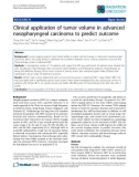 Báo cáo khoa học: SemiClinical application of tumor volume in advanced nasopharyngeal carcinoma to predict outcome