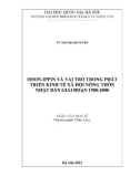 Tóm tắt luận văn Thạc sĩ Châu Á học: Isson-Ippin và vai trò trong phát triển kinh tế xã hội ở nông thôn Nhật Bản giai đoạn 1980-2000