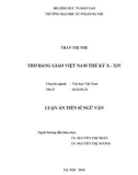 Luận án tiến sĩ Ngữ văn: Thơ bang giao Việt Nam thế KỶ X - XIV