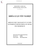 Luận văn tốt nghiệp: Khảo sát thực trạng quản lý an toàn người bệnh về hô hấp trong gây mê đặt ống nội khí quản