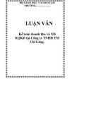 Luận văn: Kế toán doanh thu và xác định kết quả kinh doanh tại Công ty TNHH thương mại Chi Lăng