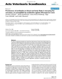 Báo cáo khoa học: Persistence of antibodies in blood and body fluids in decaying fox carcasses, as exemplified by antibodies against Microsporum canis