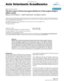 Báo cáo khoa học: The first report of Aelurostrongylus falciformis in Norwegian badgers (Meles meles)