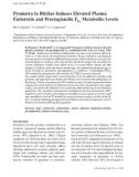 Báo cáo khoa học: Pyometra in Bitches Induces Elevated Plasma Endotoxin and Prostaglandin F2 Metabolite Level