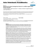 Báo cáo khoa học: Mastitis and related management factors in certified organic dairy herds in Sweden