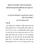 Báo cáo y học: nghiên cứu chỉ định và điều trị ngoại khoa bệnh bướu giáp không nhiễm độc trên người cao tuổi