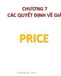 Bài giảng Marketing: Chương 7 - Các quyết định về giá