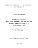 Tóm tắt Luận án Tiến sĩ: Nghiên cứu ứng dụng phẫu thuật nội soi sau phúc mạc điều trị hẹp khúc nối bể thận - niệu quản ở trẻ em dưới 5 tuổi