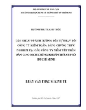 Luận văn Thạc sĩ Kinh tế: Các nhân tố ảnh hưởng đến sự thay đổi công ty kiểm toán - Bằng chứng thực nghiệm tại các công ty niêm yết trên Sàn giao dịch chứng khoán Thành phố Hồ Chí Minh