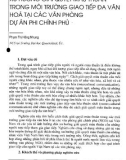 Báo cáo Xu hướng giải quyết mâu thuẫn trong môi trường giao tiếp đa văn hoá tại các văn phòng dự án phi chính phủ