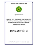 Luận án Tiến sĩ: Đánh giá thực trạng độ an toàn rau ăn tươi sản xuất tại Bắc Ninh, xác định nguyên nhân, nghiên cứu một số biện pháp kỹ thuật sản xuất rau an toàn