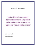 ĐỀ TÀI PHÂN TÍCH KẾT QUẢ HOẠT ĐỘNG KINH DOANH LOẠI HÌNH VIỄN THÔNG CÔNG CỘNG CỦA ĐIỆN LỰC THÀNH PHỐ CẦN THƠ 