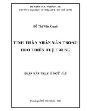 Luận văn Thạc sĩ Ngữ văn: Tinh thần nhân văn trong thơ Thiền Tuệ Trung