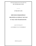 Luận văn Thạc sĩ Luật hình sự và Tố tụng hình sự: Miễn trách nhiệm hình sự theo pháp luật hình sự Việt Nam từ thực tiễn tỉnh Bình Phước