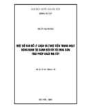 Luận văn Thạc sĩ Luật học: Một số vấn đề lý luận và thực tiễn trong hoạt động định tội danh đối với tội Mua bán trái phép chất ma tuý