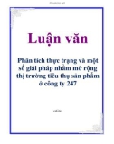 Luận văn: Phân tích thực trạng và một số giải pháp nhằm mở rộng thị trường tiêu thụ sản phẩm ở công ty 247