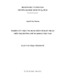 Luận văn Thạc sĩ Kinh tế: Nghiên cứu việc ứng dụng phân tích kỹ thuật trên thị trường chứng khoán Việt Nam