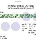 Báo cáo: Phân tích tình hình biến động giá thành sản phẩm công ty nước khoáng Vĩnh Hảo