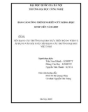 Báo cáo công trình nghiên cứu khoa học sinh viên năm 2009: Xếp hạng các trường đại học dựa trên độ đo web và áp dụng vào bài toán xếp hạng các trường đại học Việt Nam