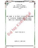 Khóa luận tốt nghiệp Kinh tế và phát triển: Hiệu quả sử dụng vốn vay từ NHCSXH của các hộ nghèo trên địa bàn huyện Cẩm Xuyên, tỉnh Hà Tĩnh