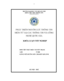 Tóm tắt Khóa luận tốt nghiệp khoa Thư viện - thông tin: Phát triển nguồn lực thông tin điện tử tại Cục Thông tin Khoa học và Công nghệ Quốc gia