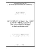 Luận văn Thạc sĩ Báo chí học: Truyền thông về di sản văn hoá vật thể địa phương trên báo chí Cà Mau