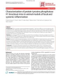 Báo cáo y học: Characterization of protein tyrosine phosphatase H1 knockout mice in animal models of local and systemic inflammation