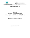 Báo cáo nghiên cứu nông nghiệp: Đào tạo cán bộ trong lĩnh vực kinh tế và quản lý tài nguyên thiên nhiên cho Việt Nam (MS4)