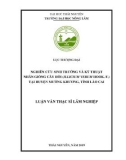 Luận văn Thạc sĩ Lâm nghiệp: Nghiên cứu sinh trưởng và kỹ thuật nhân giống cây Hồi (Illicium verum Hook. f.) tại huyện Mường Khương, tỉnh Lào Cai