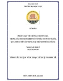 Tóm tắt Luận văn Thạc sĩ Luật kinh tế: Pháp luật về chống chuyển giá trong các doanh nghiệp có vốn đầu tư nước ngoài, qua thực tiễn áp dụng tại thành phố Đà Nẵng