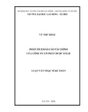 Luận văn Thạc sĩ Kế toán: Phân tích báo cáo tài chính của Công ty Cổ phần Dược Enlie