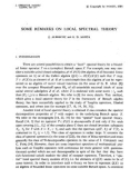 Báo cáo toán học: Some remarks on local spectral theory 