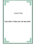 LUẬN VĂN: Lạm phát và hậu quả của lạm phát