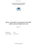 Tiểu luận: XUNG ĐỘT VÀ GIẢI QUYẾT XUNG ĐỘT TRONG DOANH NGHIỆP VIỆT NAM
