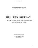 Đề tài: Tư tưởng Hồ Chí Minh về xây dựng nhà nước của dân do dân vì dân - Huỳnh Thị Viễn