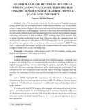 An error analysis of the use of lexical collocations in academic IELTS Writing Task 2 by senior English major students at Quang Nam University