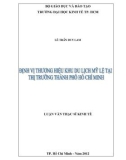 Luận văn Thạc sĩ Kinh tế: Định vị thương hiệu khu du lịch Mỹ Lệ tại thị trường Thành phố Hồ Chí Minh