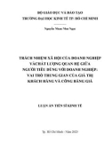 Luận án Tiến sĩ Kinh tế: Trách nhiệm xã hội của doanh nghiệp và chất lượng quan hệ giữa người tiêu dùng với doanh nghiệp - Vai trò trung gian của giá trị khách hàng và công bằng giá