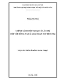 Luận án Tiến sĩ Đông Nam Á: Chính sách đối ngoại của Ấn Độ đối với Đông Nam Á giai đoạn 1947 đến 1964