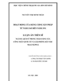 Luận án Tiến sĩ ngành Lịch sử phong trào cộng sản, công nhân quốc tế và giải phóng dân tộc: Hoạt động của Đảng Cộng sản Pháp từ năm 1945 đến năm 1991