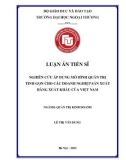 Luận án Tiến sĩ Quản trị kinh doanh: Nghiên cứu áp dụng mô hình quản trị tinh gọn cho các doanh nghiệp sản xuất hàng xuất khẩu của Việt Nam