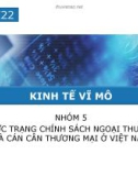 Thuyết trình: Thực trạng chính sách ngoại thương và cán cân thương mại ở Việt Nam