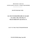 Luận văn Thạc sĩ Quản trị kinh doanh: Các yếu tố ảnh hưởng đến sự gắn kết của nhân viên với Công ty TNHH Hùng Cá