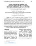 Online learning readiness level of first and second-year students at faculty of English language teacher education, VNU University of languages and international studies