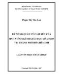 Luận văn Thạc sĩ Tâm lý học: Kỹ năng quản lý cảm xúc của sinh viên ngành Giáo dục Mầm non tại thành phố Hồ Chí Minh