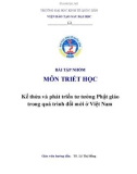 Tiểu luận: Kế thừa và phát triển tư tưởng Phật giáo trong quá trình đổi mới ở Việt Nam