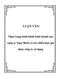 LUẬN VĂN: Thực trạng tình hình kinh doanh của công ty Ngọc Bích và các chiến lược giá được công ty sử dụng